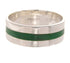 Malachite Inlay Silver Southwestern Ring Band Size 6-1/4 PS59525