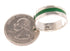 Malachite Inlay Silver Southwestern Ring Band Size 6-1/4 PS59525