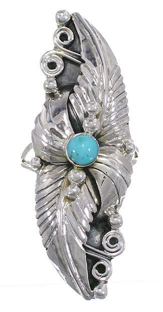Southwest Turquoise And Sterling Silver Ring Size 8 Jewelry VS60926