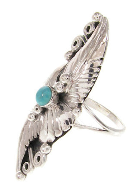 Turquoise Southwest Sterling Silver Ring Size 6-1/2 VS60940