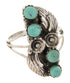 Southwestern Turquoise Silver Jewelry Ring Size 8-1/2 YS60668