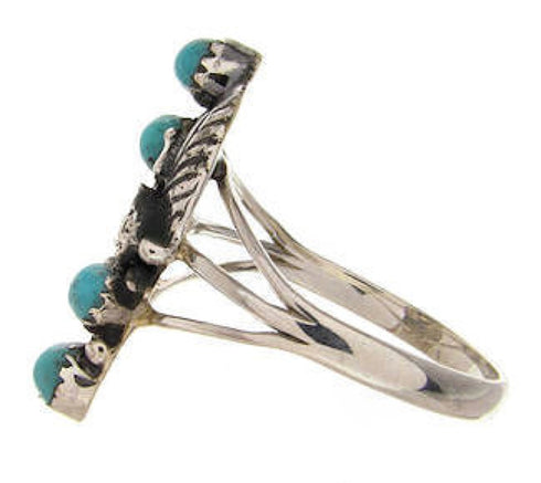 Turquoise Jewelry Silver Ring Size 7-1/4 YS60675