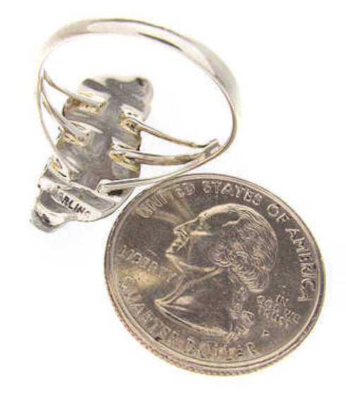 Turquoise And Silver Southwest Jewelry Ring Size 8 YS60680