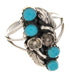 Turquoise Jewelry Silver Southwest Ring Size 6-3/4 YS60702