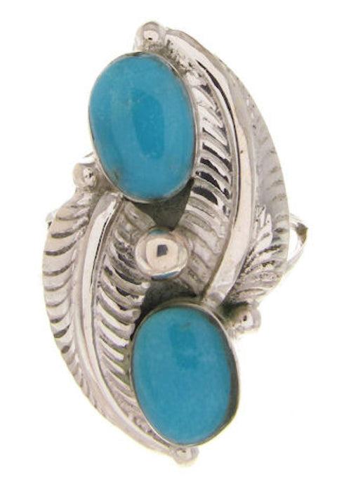 Southwestern Jewelry Turquoise Sterling Silver Ring Size 4-3/4 OS58722