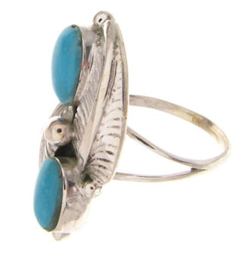 Southwestern Jewelry Turquoise Sterling Silver Ring Size 4-3/4 OS58722