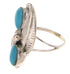 Southwestern Jewelry Turquoise Sterling Silver Ring Size 4-3/4 OS58722