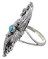 Silver Leaf Southwest Jewelry Turquoise Ring Size 6 YS60316