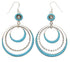 Turquoise Inlay And Silver Hook Earrings IS59666