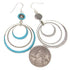 Turquoise Inlay And Silver Hook Earrings IS59666