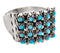 Native American Turquoise Silver Jewelry Ring Size 7-3/4 BW77767