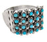 Native American Turquoise Silver Jewelry Ring Size 7-3/4 BW77767