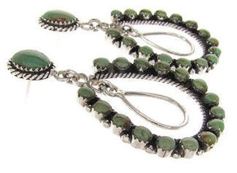 Post Dangle Earrings Sterling Silver Turquoise Jewelry BS59233