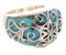 Southwest Silver Turquoise Ring Size 4-3/4 YS61106