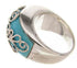 Southwest Silver Turquoise Ring Size 4-3/4 YS61106