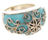 Southwest Jewelry Sterling Silver Turquoise Ring Size 4-3/4 YS61116