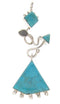 Sterling Silver And Turquoise Pendant Southwest Jewelry IS59864