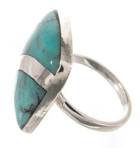 Turquoise Southwest Silver Ring Size 4-3/4 MW63732
