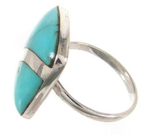 Sterling Silver Southwest Turquoise Ring Size 7-1/2 MW63765