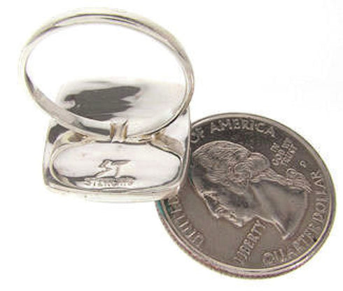 Sterling Silver Southwest Turquoise Ring Size 7-1/2 MW63765