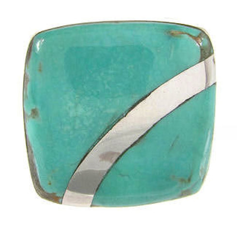 Southwest Turquoise Silver Jewelry Ring Size 5-3/4 MW63818