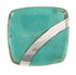 Southwest Turquoise Silver Ring Size 7-1/2 MW63806
