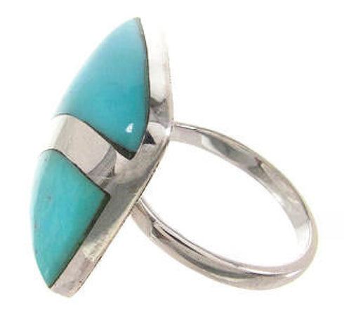 Sterling Silver Jewelry Southwest Turquoise Ring Size 4-3/4 MW63836