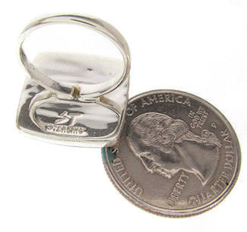 Sterling Silver Jewelry Southwest Turquoise Ring Size 4-3/4 MW63836