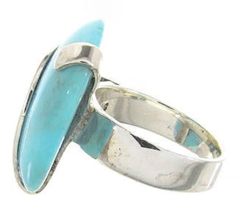 Turquoise Southwest Sterling Silver Ring Jewelry Size 5-1/4 IS61370