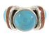 Southwestern Turquoise Apple Coral Jewelryl Ring Size 6-1/4 BW62715