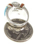 Southwestern Turquoise Apple Coral Jewelryl Ring Size 6-1/4 BW62715