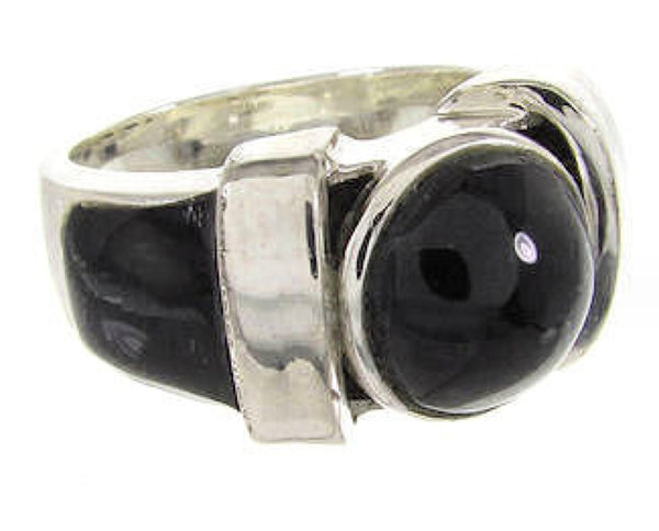 Southwestern Jet Ring Jewelry Size 7-3/4 BW62874
