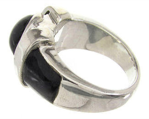 Southwestern Jet Ring Jewelry Size 7-3/4 BW62874