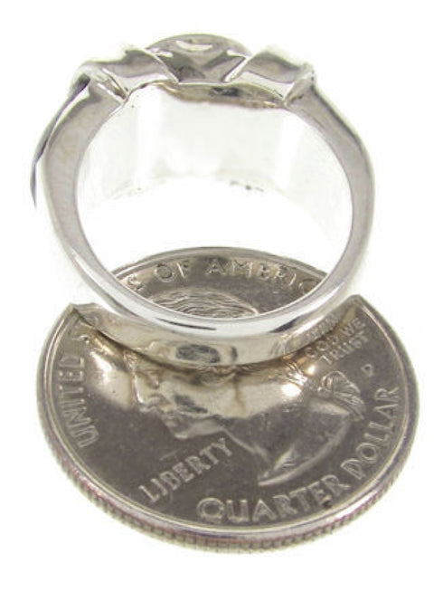 Southwestern Jet Ring Jewelry Size 7-3/4 BW62874