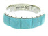 Turquoise Inlay And Genuine Sterling Silver Ring Size 8-1/4 CW63689