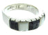 Jet And Mother Of Pearl Inlay Southwestern Ring Size 5-1/2 AW63738