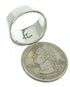 Jet Mother Of Pearl Sterling Silver Southwest Ring Size 4-3/4 AW63781