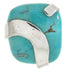 Sterling Silver Southwest Turquoise Ring Size 5-3/4 IS61242