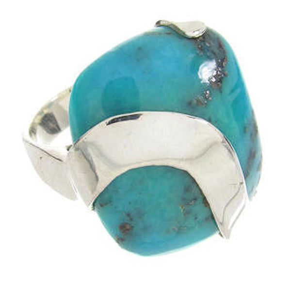 Southwest Silver And Turquoise Ring Jewelry Size 5-1/2 IS61260