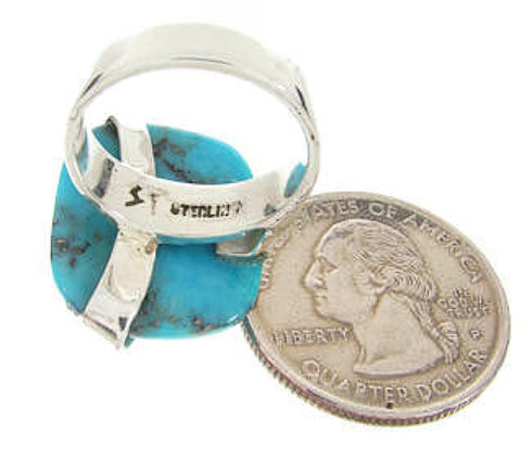 Southwest Silver And Turquoise Ring Jewelry Size 5-1/2 IS61260
