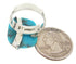 Southwest Silver And Turquoise Ring Jewelry Size 5-1/2 IS61260