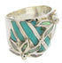 Opal Silver And Turquoise Ring Southwest Jewelry Size 4-3/4 IS60609