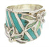 Opal Silver And Turquoise Ring Southwest Jewelry Size 4-3/4 IS60609
