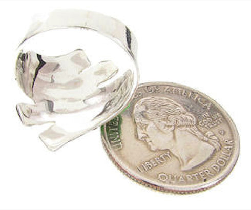 Onyx Inlay Silver Jewelry Size 4-3/4 PX36383