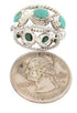 Southwestern Turquoise and Silver Ring Size 5-1/4 PS61371