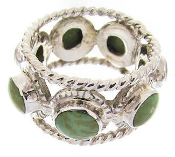 Southwest Turquoise Sterling Silver Ring Size 4-1/2 PS61469