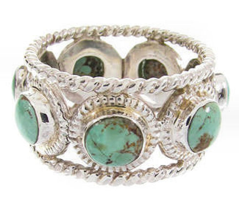 Southwestern Turquoise and Silver Ring Size 5-1/4 PS61512