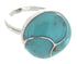 Sterling Silver Turquoise Southwestern Ring Size 4-3/4 AX87689