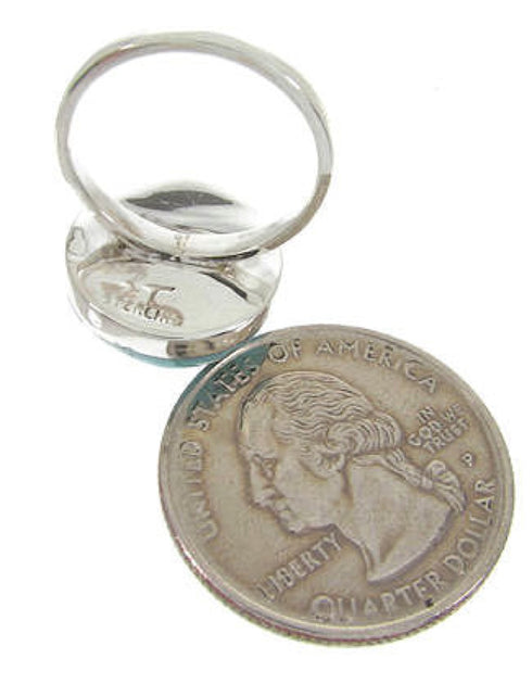 Sterling Silver Turquoise Southwestern Ring Size 4-3/4 AX87689