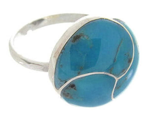 Sterling Silver Turquoise Southwest Jewelry Ring Size 6-3/4 YS63377